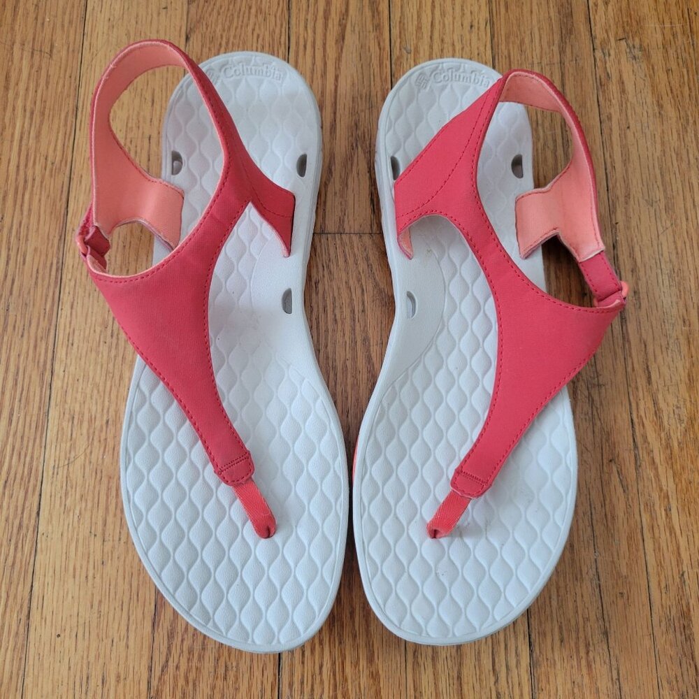 Columbia Red Thong Sandals 10 Summer SUNTECH‎ Vent T Strap